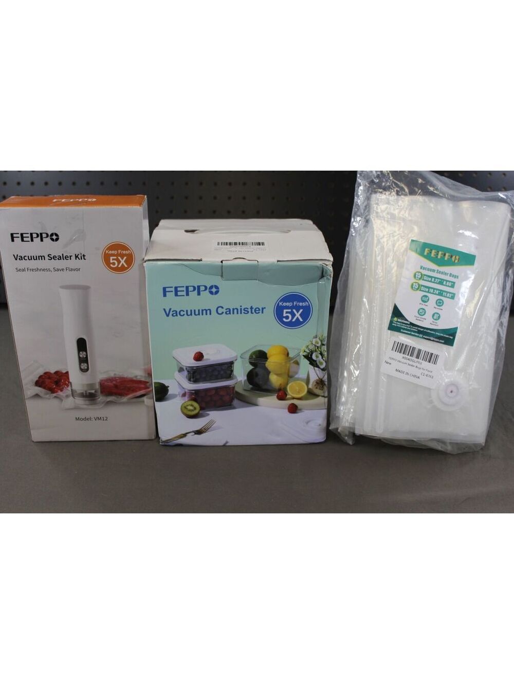 FEPPO Handheld Vacuum Sealer Kit Cordless Saver Canister Bag